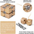 Aluminum Alloy Metal Infinity Cube Fidget Toy (Gold) - Handheld Desk Toy with Cool Case, 6 Colors, Relieve Stress