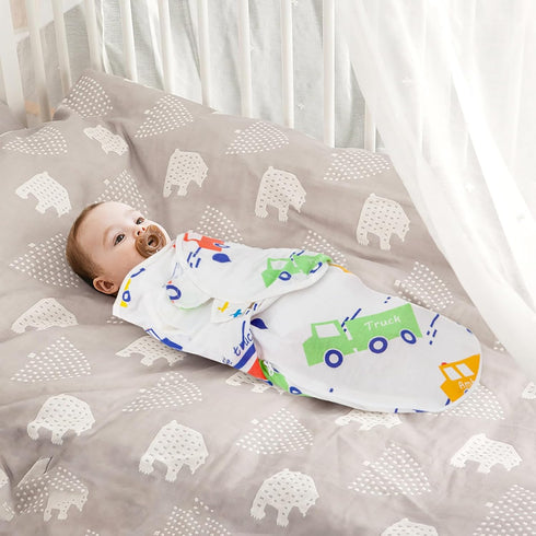 2-Way 1 Pack 3-6 HOUSBAY Baby Swaddle Blanket Boy Girl Super Soft Material Newborn Adjustable Swaddles Zipper Sleep