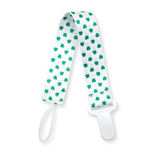 Clover Child Irish Baby Teething Toy - Shamrock Clover Teether & Pacifier Clip, Multi Textured, BPA Free