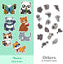 OHOME Water Bottle Stickers for Kids, Cute Animal Aesthetic Sticker Pack - 100 PCS Party Favors for Ages 4-12