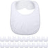 Geyoga 20 Pieces Sublimation Blanks White Bibs for Baby, Washable Reusable Fabric Bibs for Decorating