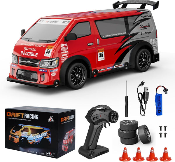 RC Drift Car 1:24 Scale Remote Control Vehicle 25KM/H(Peak) 4WD with Drift,
