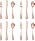 E-far 12-Piece Copper Kids Silverware Set, Stainless Steel Toddler Utensils, Includes Forks, Spoons, Knives