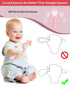 Deejoy Toddler Utensils with Travel Case, Baby Spoons and Forks Set for Self Feeding, Silicone Bendable Handle, Easy Grip Heat-Resistant, Self-feeding Flatware Sets for Kids (Stage 2) Pink by Deejoy