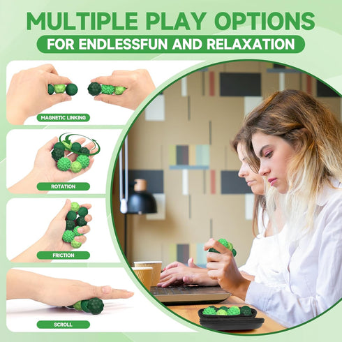 AotBlcer 8pcs Magnetic Balls Fidget Toys Adults, Stress Relief Magnet Sensory Ball with Silicone Shell for to Hands