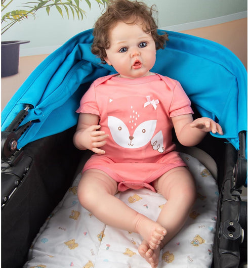 Reborn Girl Doll Clothes Red Fox Suit, Matching Outfit Accessories for 20-22 inch Reborn Baby Doll, 3pcs