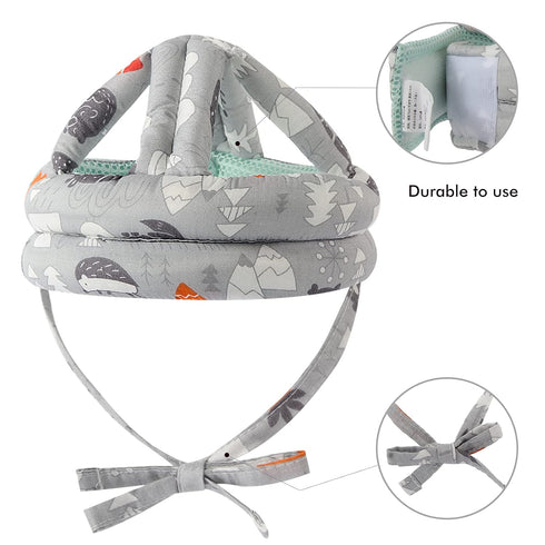 Baby Safety Helmet Infant Toddler Breathable & Adjustable Head Cushion Bumper Bonnet for Running Walking Crawling(Grey Forest)