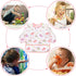 Accmor 4 Pack 6-36 Long Sleeve Bibs, Baby Smock Waterproof Sleeved Bib Smock for Baby Toddler Months