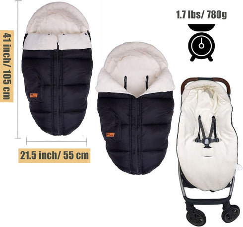 Weatherproof Winter Footmuff for Stroller Toddler, Univerisal Footmuff Infant and Toddler, Outdoor Waterproof Winter
