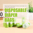 9 Rolls/108 USBOO Disposable Diaper Bags for Baby, Refill BagsOXO-Biodegradable Diaper Sacks with Dispenser,Easy-Tie
