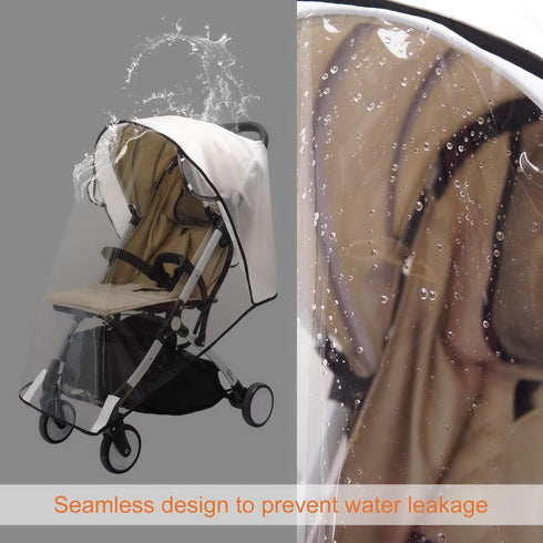 Bemece Baby Stroller Rain Cover, Universal Waterproof Windproof Travel Weather Shield with Ventilation