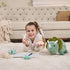 17.6in Plush Dinosaur Stuffed Animals, Mommy Dinosaur with 3 Baby Dinosaurs, Triceratops, T-Rex, Diplodocus