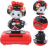 Kimono Solar Dancers Japanese Kimono Girl Sculpture, Dancing Solar Powered Geisha Figurine for Car Interior Decor