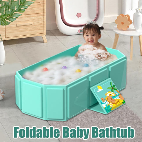 Generic Foldable Bath Tub - Lightweight Structure, Anti Slip Secure Base, Washing Container, Durable Bathing Solution |