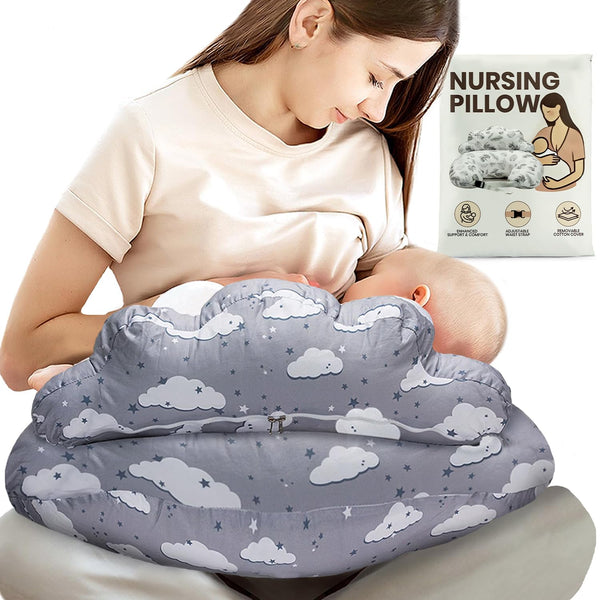 Nursing Pillow Breastfeeding Pillows with Security Fence for Enhanced Support & Comfort