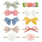 DRESHOW BQUBO Baby Girl Bows and Headbands, Soft Nylon Hairbands Elastics Handmade Girls Flower Hair Accessories, 10