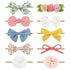 DRESHOW BQUBO Baby Girl Bows and Headbands, Soft Nylon Hairbands Elastics Handmade Girls Flower Hair Accessories, 10
