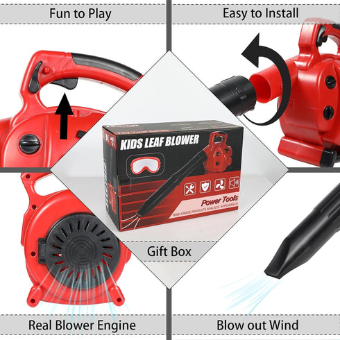 Sistracia Set Kids Leaf Blower Toy Tool Pretend Play Series, Toy Leaf Blower for Kids That Really Works, Outdoor