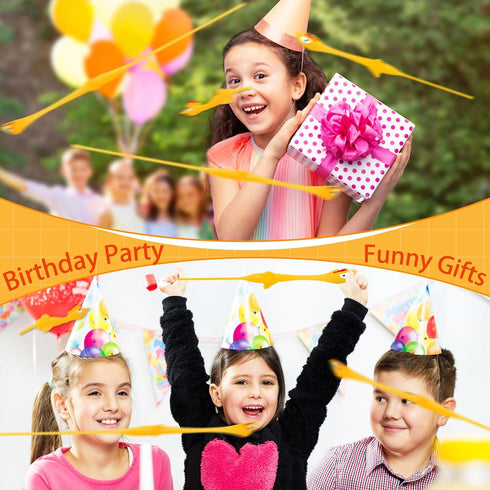 30Pack Finger Slingshot Chicken Rubber,Flick Stretchable Flying Sling Shot Chick Fingers for School Reward Easter