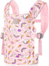 GAGAKU Baby Doll Carrier for Kids, Reborn Baby Carrier with Adjustable Straps for American Girl Doll, Pink