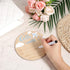 Penitue 5.9in Hello World Newborn Sign, Round Basswood Newborn Welcome Signs with Writing Pen Baby Name Birth Board