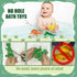 1-3, 18 3Pcs 1-3 Dinosaurs Toys for Toddlers No Hole Bath Toys for Months, Soft Rubber Dino Bath Toy for Kids Age