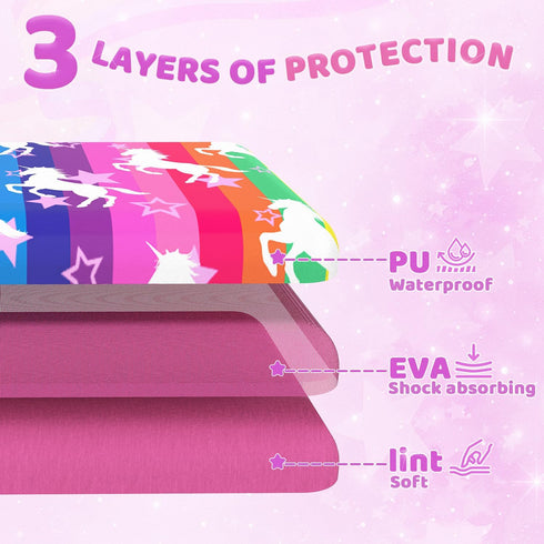 12 Inch (3-Rainbow) Stylish Travel Case for Fashion Dolls - Storage Solution with Pockets for Doll Accessories - Best
