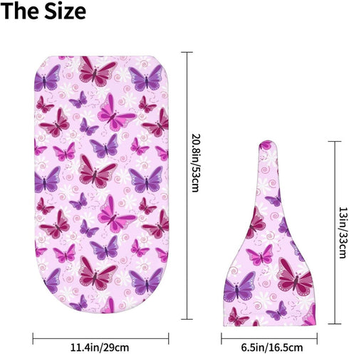Lcokin Sets Butterfly Baby Stuff Swaddle Blanket Newborn Baby Swaddling Blanket Sleep Sack with Beanie Hat for Boys