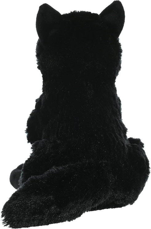 12" Wild Republic Wolf Plush, Stuffed Animal, Plush Toy, Kids Gifts, Black