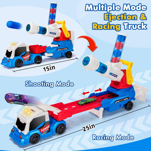 3, 4, 5, 6, 7, 8 28" 4 10 BainGesk Semi Truck Toys Car for Years Old Boys Girls, Ejection and Shooting Truck with Light