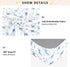 Blue Bow Leaves Pattern Soft Jersey Knit Crib Sheets for Boys and Girls