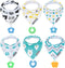 Baby Bandana Drool Bibs 6-Pack & Teething Toys 6-Pack, 100% Organic Cotton, Soft Unisex
