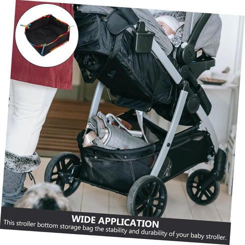 Toyvian Multi-functional Stroller Storage Bag Oxford Cloth Diaper Caddy Pushchair Organizer for Travel Stroller