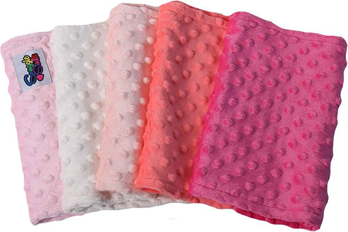 Snuggle Stuffs Baby Girls 5 Pack Minky Dot Burp Cloths - Shades Pink
