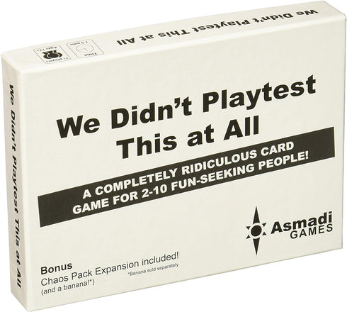 Asmadi Games We Didn't Playtest This at All, with Chaos Pack