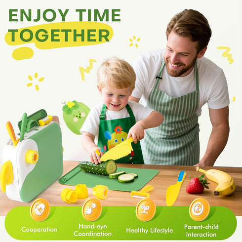 Set Set,Safe Set Toddler Cooking with Storage Box-Kids Kitchen PP Material Montessori Kitchen Tools for Real
