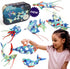 Clixo Ocean Creatures Pack - Glow-in-The-Dark Magnetic Building Toy, 24 Flexible Magnet Pieces for Underwater