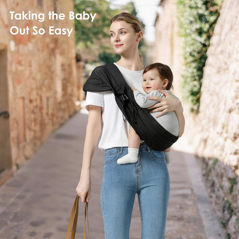 7-30lbs, MISSWISDOM Baby Sling Carrier, Toddler Sling Carrier with Wide Shoulder Strap, Lightweight Baby Carriers