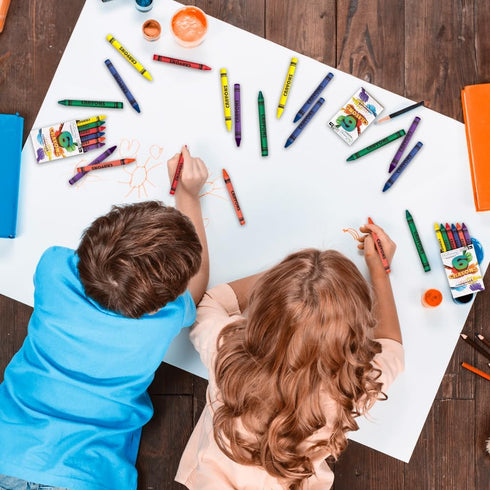 Set 600 100 Packs 6 ArtCreativity Crayons Bulk - Total Crayons - of - Kids' Colors: Red, Orange, Yellow, Green, Blue