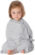 Nozone 50+ Baby Blanket, Sun Protective, Soft Rayon from Bamboo, UPF in White/Grey Stripe