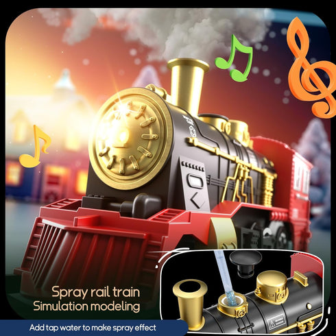 WATUDOU Set 3-5 4-7, Set Set 3 4 5 6 Train for Kids Classic Christmas Electric Train Toys with Steam Locomotive Engine