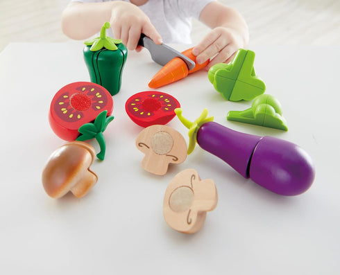 3+ Hape Garden Vegetables | Wooden Cooking Accessories for Kids, Pretend Play Food, Assortment of Ingredients
