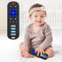 2-Pack Baby Remote Control Teether Toy - Silicone Baby Teething Toys for 6-36 Months (Black + Gray)