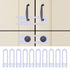 Sliding Cabinet Child Safety Locks, OKEFAN Baby Proofing Cabinet Lock Cupboard Latches for Kids, No Drill (10, White)