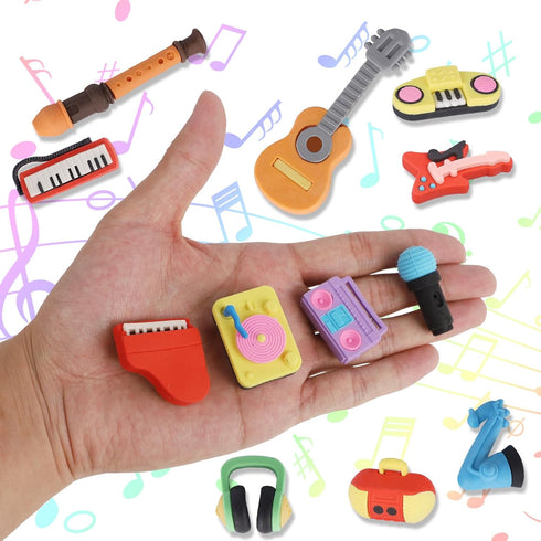 24 Pcs Erasers for Kids, Mini Pencil Eraser Bulk Classroom Prizes, Fun Puzzle Erasers for Preschool Students