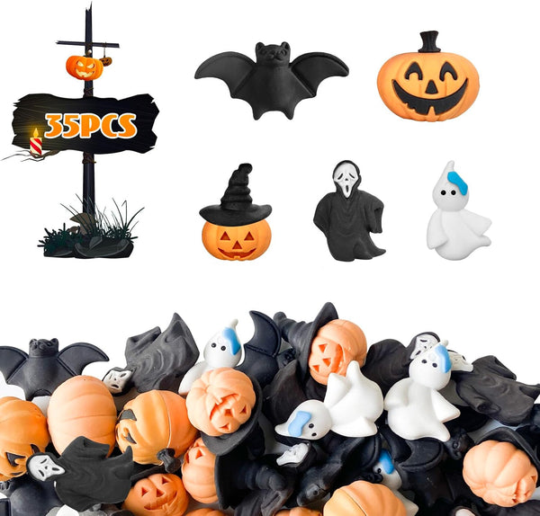 Kleeblatt 60pcs Halloween Erasers for Kids Bulk, 5 Styles 3D Mini Treats, Party Favors