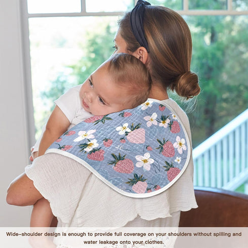decor gift 4 Pack 22x11in Cotton Burp Cloths Breathable Naughty Ocean Strawberry Lilac Burp Rags for Gender Neutral