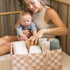 Tiny Twinkle Diaper Caddy Organizer | Foldable Baby Storage Basket with Removable Divider | Waterproof & Mess-Proof