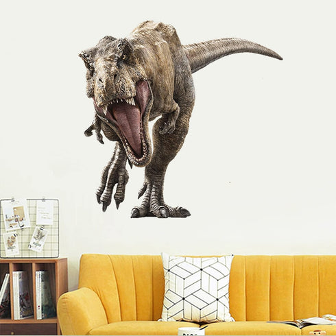 Kiddale Raptor Dinosaur Wall Stickers - Peel and Stick Removable Decals for Kids' Bedroom and Living Room
