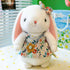 Soft and Cute Plush Rabbit,Small Flower Skirt Wearing Bow Rabbit Toys,Can Embrace Stuffed Animal Rabbit,Washable,Children'S Girls Party Easter Birthday Home Decoration
